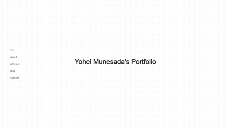 Yohei Munesada's Portfolio