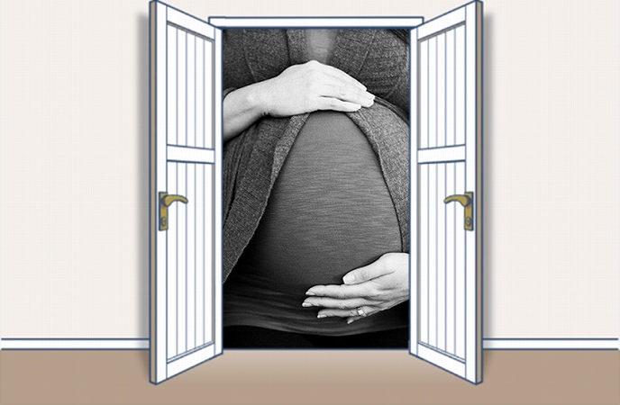 イメージ図：妊娠を機に、退職することになって。
