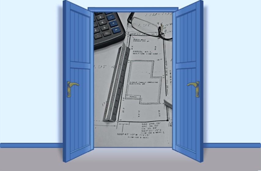 イメージ図：土地家屋調査士事務所のデスク