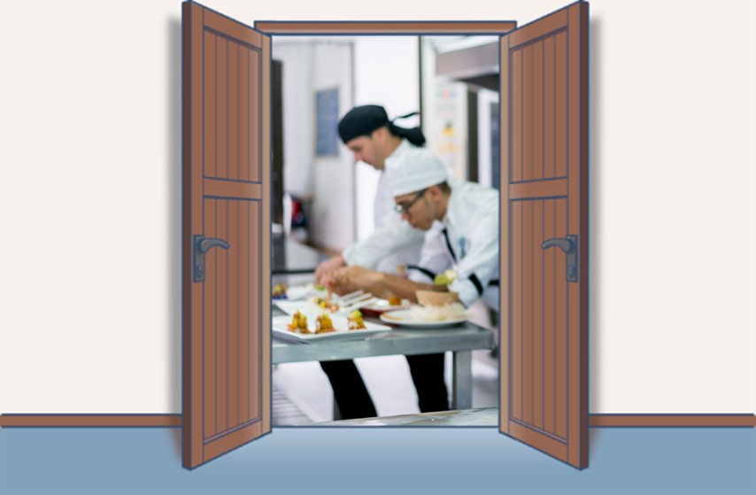 イメージ図：厨房で働くシェフたち