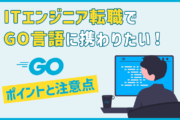 ITエンジニア転職で「Go言語に携わりたい！」ときのポイント・注意点