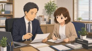 そうしてタイミングを合わせつつ、何とか小さな行政書士事務所への勤務が決まりました。 資格は取得しましたが、未経験でしたので、まずは営業事務として、上司の仕事の仕方を見て覚えるところからのスタートとなりました。