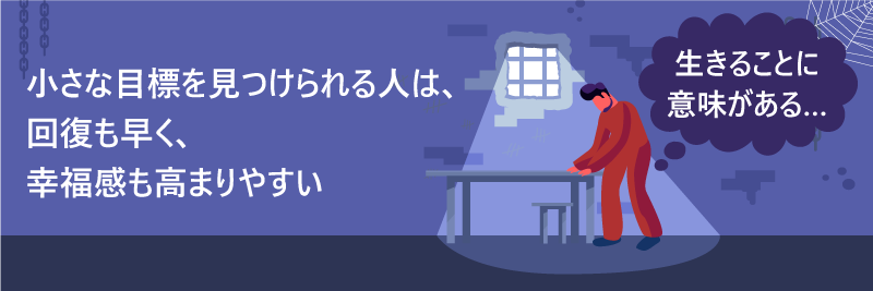 小さな目標を見つけられる人は、回復も早く、幸福感も高まりやすい