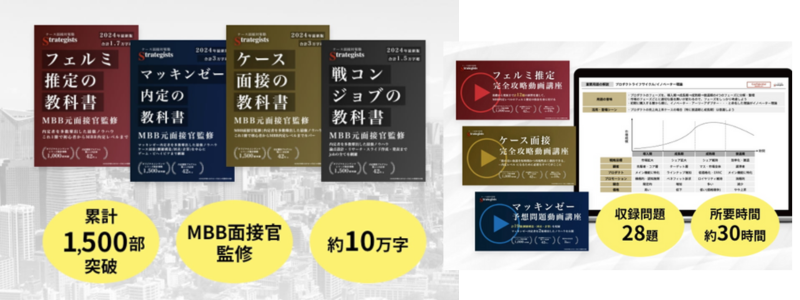 ケース面接対策塾Strategists 体系化されたオリジナル教材+動画講座